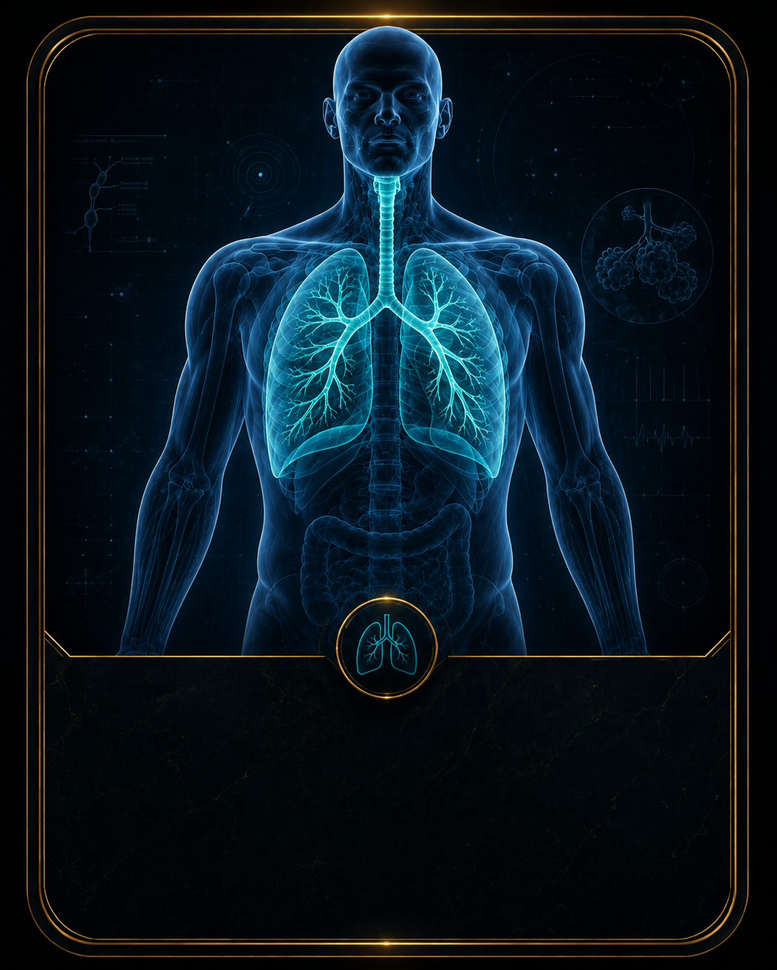 Detailed medical illustration of the respiratory system